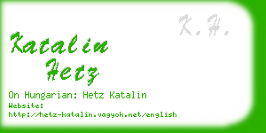 katalin hetz business card